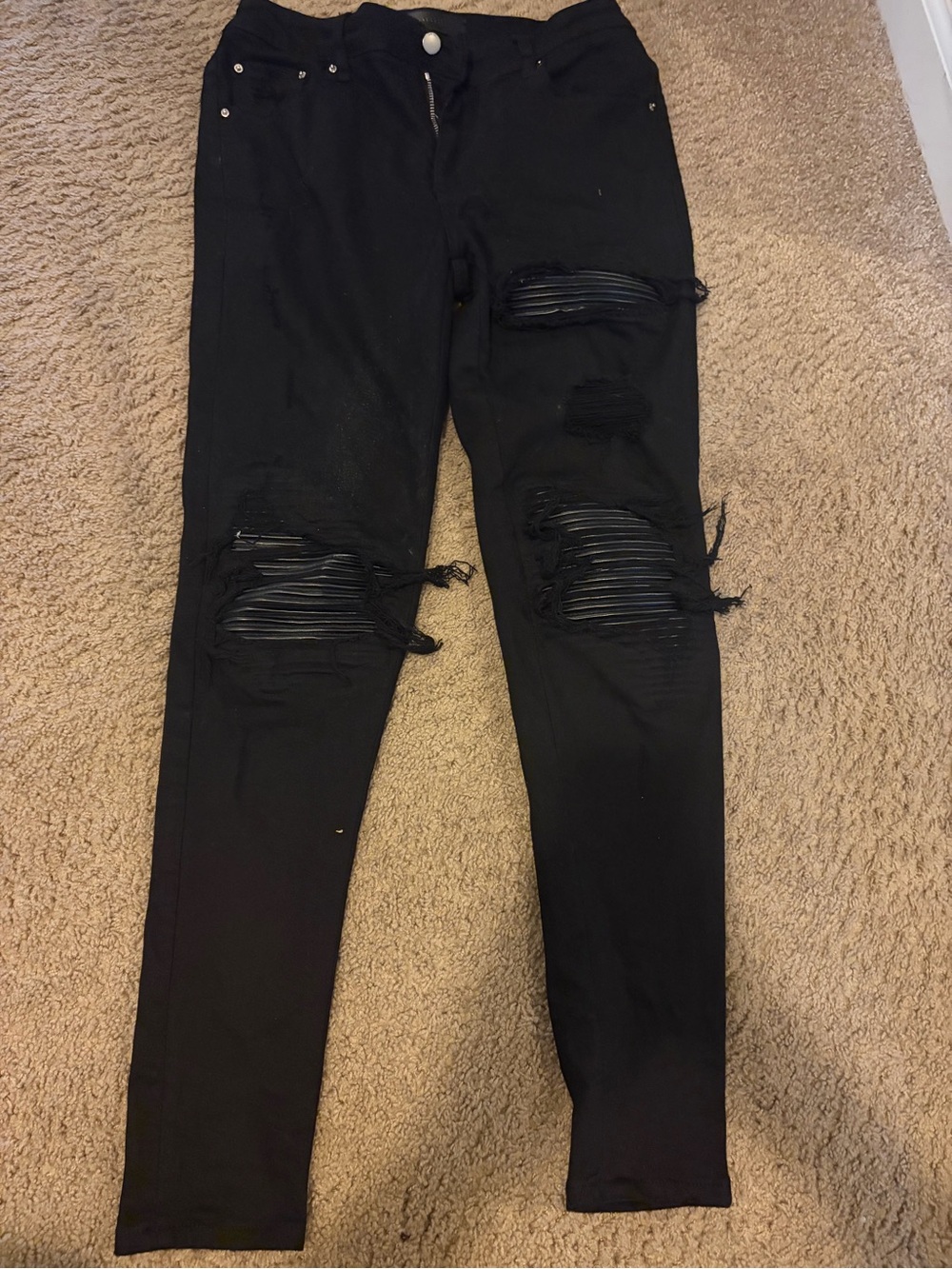 AMIRI Black Skinny Ripped Jeans